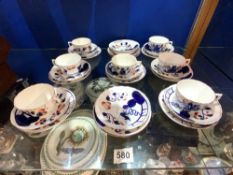 TWENTY NINE PIECES OF ANTIQUE GAUDY WELSH HAND PAINTED CHINA