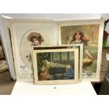 FOUR UNFRAMED PEARS PRINTS - THE COMING OF NELSON AND OTHERS, 1898, 1900, 2X 1901s, TWO