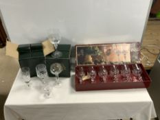 MIXED CUT GLASS CRYSTAL DRINKING GLASSES INCLUDES ROYAL BRIERLEY,IRISH GALWAY AND MORE