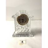 WATERFORD CRYSTAL BATTERY OPERATED GLASS CLOCK 18CM