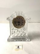 WATERFORD CRYSTAL BATTERY OPERATED GLASS CLOCK 18CM