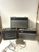 THREE VINTAGE HACKER PORTABLE RADIOS, MODELS - HERALD MODEL No RP 30, SILVER KNIGHT RP 76 MB, AND
