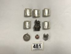 MILITARY BUTTONS WHITE METAL AND PENDANT AND MORE