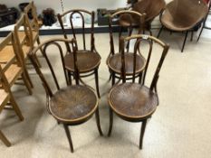 FOUR BENTWOOD BRISTO CHAIRS
