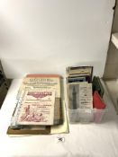 A QUANTITY OF EPHEMERA - INCLUDES A 1959 NORTHAMPTON TOWN FOOTBALL CLUB PROGRAMME, 1960 SUSSEX