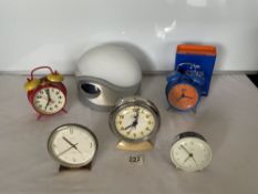 SIX ALARM CLOCKS - INCLUDES A S.A.D.LAMP