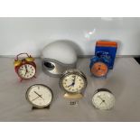 SIX ALARM CLOCKS - INCLUDES A S.A.D.LAMP