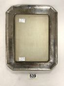 HALLMARKED SILVER PHOTO FRAME DATED 1911 BY SYNYER AND BEDDOES 28 X 23 CM