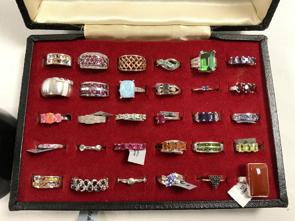 50 X 925 SILVER RINGS ALL WITH COLOURED STONES (CASED NOT INCLUDED ) - Image 2 of 7