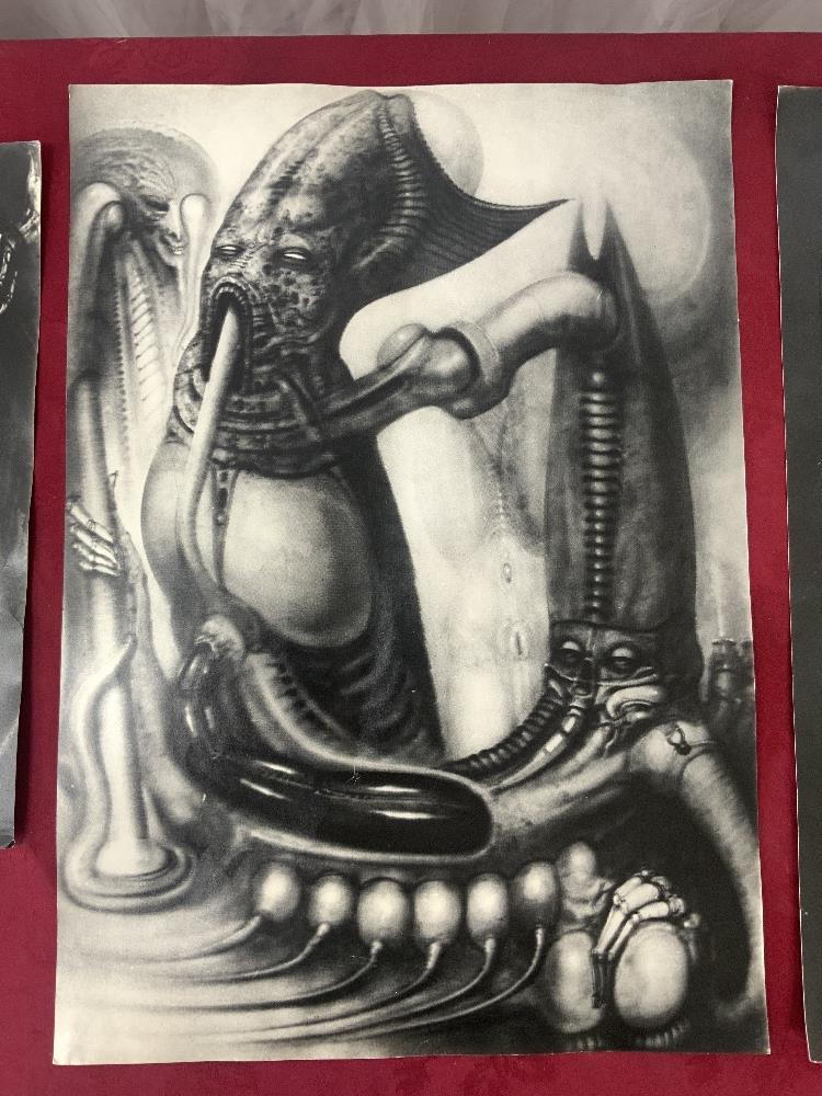 FOUR GIGER PROTOTYPE ? ALIEN THEMED UNFRAMED PHOTOGRAPHS, 36X50. - Image 4 of 6