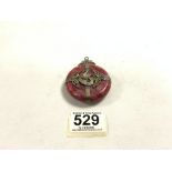 CHINESE VINTAGE PENDANT TWO SIDED DRAGON IN WHITE METAL 7CM