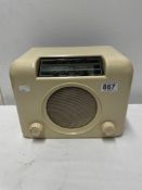 VINTAGE CREAM BAKELITE BUSH TYPE D.A.C 90A RADIO