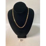 375 GOLD FLAT CURB LINK NECKLACE 19 GRAMS 16 INCH