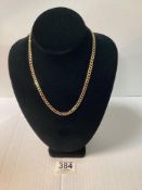 375 GOLD FLAT CURB LINK NECKLACE 19 GRAMS 16 INCH