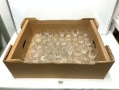 LARGE QUANTITY OVER 70 VICTORIAN AND EDWARDIAN SLICE CUT DRINKING GLASSES
