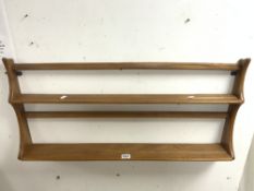 ERCOL WALL MOUNTED PLATE RACK.