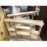 TWO WALL MOUNTED SHELF UNITS 120 X 77CM