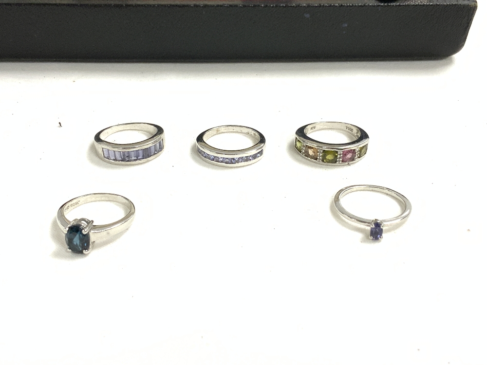 50 X 925 SILVER RINGS ALL WITH COLOURED STONES (CASED NOT INCLUDED ) - Image 6 of 7