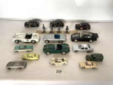 A DINKY TOYS CHEVROLET EL CAMINO, CORGI LONDON CAB AND OTHERS.