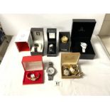 A 1950s GENTS MANUAL WRISTWATCH, OTHER GENTS WRISTWATCHES, LADIES ANNE KLEIN WRISTWATCH AND OTHERS.