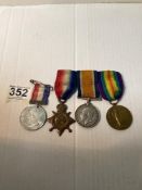 A FIRST WORLD WAR GROUP OF MEDALS - FOR SE- 2470 A.SJT F.M BUDGEN. A.V.C. AND A 1937 CORONATION