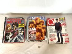 A QUANTITY OF MUSIC MAGAZINESAND Q MAGAZINES FIRST 10 ISSUES FROM 1986