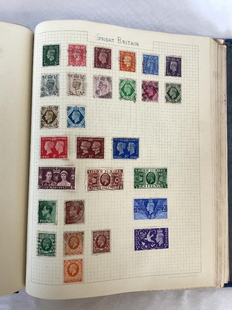 A STAMP ALBUM WITH GREAT BRITAIN AND WORLD STAMPS. - Image 2 of 3