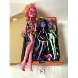 A QUANTITY OF MONSTER HIGH DOLLS AND ACCESORIES AND OTHERS.