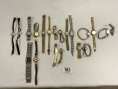 A QUANTITY OF LADIES WRISTWATCHES, INCLUDES SEKONDA, TIMEX AND MORE.