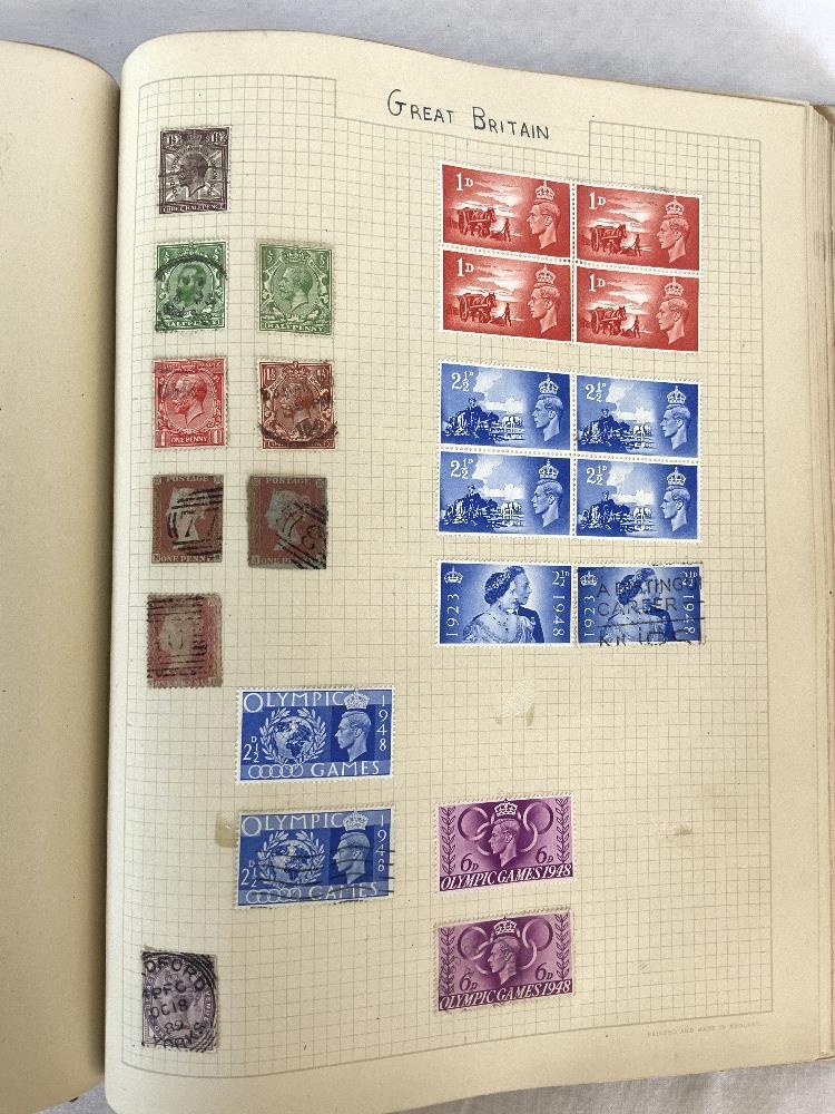 A STAMP ALBUM WITH GREAT BRITAIN AND WORLD STAMPS. - Image 3 of 3