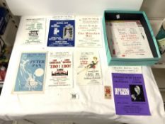 A QUANTITY OF 1960s THEATRE ROYAL BRIGHTON, PROGRAMMES, AND TICKETS AND LOBBY CARDS, IN VERY GOOD