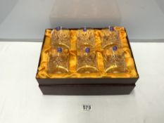 EDINBURGH CLASSIC SET OF SIX BOXED WHISKY GLASSES