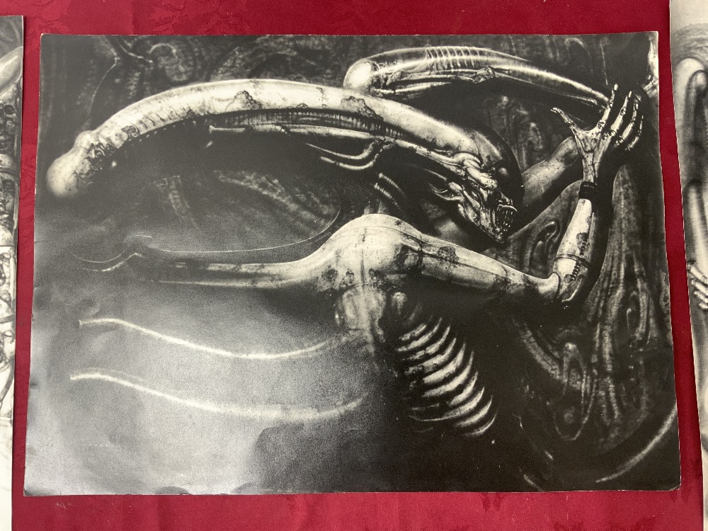 FOUR GIGER PROTOTYPE ? ALIEN THEMED UNFRAMED PHOTOGRAPHS, 36X50. - Image 3 of 6