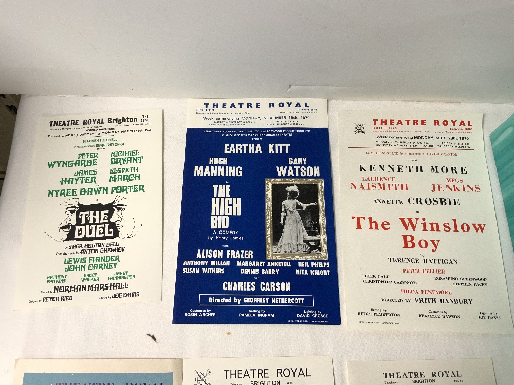 A QUANTITY OF 1960s THEATRE ROYAL BRIGHTON, PROGRAMMES, AND TICKETS AND LOBBY CARDS, IN VERY GOOD - Image 4 of 7