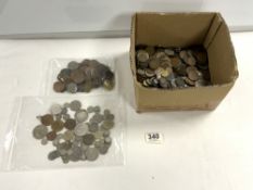 LARGE QUANTITY OF CIRCULATED COINAGE INCLUDES SILVER CONTENT