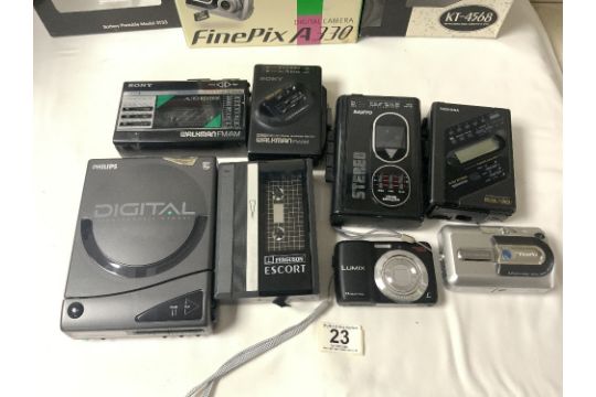 A 1990s TOSHIBA CELLNET MOBILE PHONE, A PANASONIC LUMIX LS5 CAMERA IN BOX, A SONY WALKMAN CASSETTE - Image 6 of 8