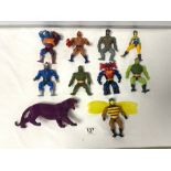 TEN 1980S VINTAGE MASTERS OF THE UNIVERSE, HE-MAN PLASTIC FIGURES.