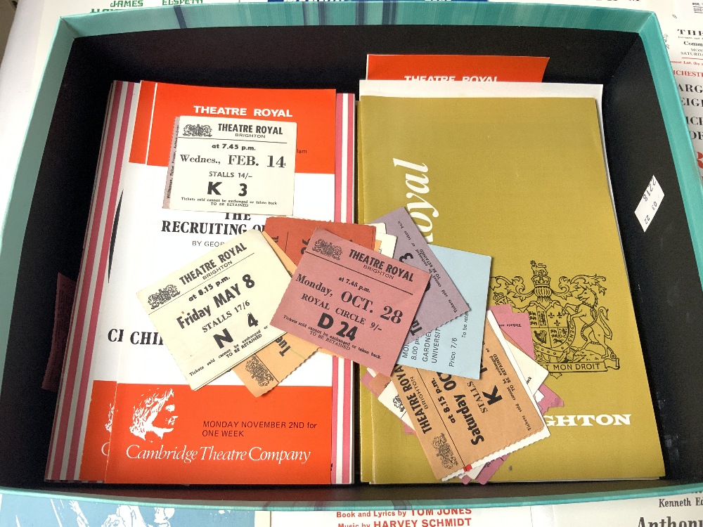 A QUANTITY OF 1960s THEATRE ROYAL BRIGHTON, PROGRAMMES, AND TICKETS AND LOBBY CARDS, IN VERY GOOD - Image 6 of 7