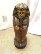 A TUTANKHAMUN DESIGN CD CABINET, 70 CMS.