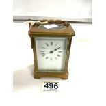 VINTAGE FRENCH CARRIAGE CLOCK WITH KEY