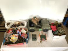 ACTION MAN ARMY JEEP, AND ACTION MEN AND ACCESSORIES.