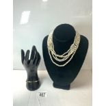 SAMUEL JONES PEARLS WITH 375 GOLD CLASP PEARL BRACELET AND MORE