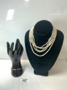 SAMUEL JONES PEARLS WITH 375 GOLD CLASP PEARL BRACELET AND MORE