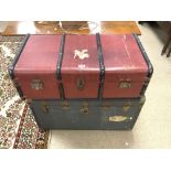 TWO VINTAGE TRUNKS INCLUDES BENTWOOD