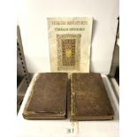 VOLUMES 1 & 2 - THE HISTORY OF ENGLAND - WRITTEN IN ENGLISH, TRANSLATED BY - N, TINDAL. M.A. VICAR