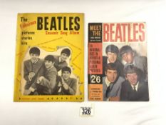 MEET THE BEATLES - STAR SPECIAL NUMBER TWELVE MAGAZINE. AND ANOTHER SOUVENIER SONG ALBUM.