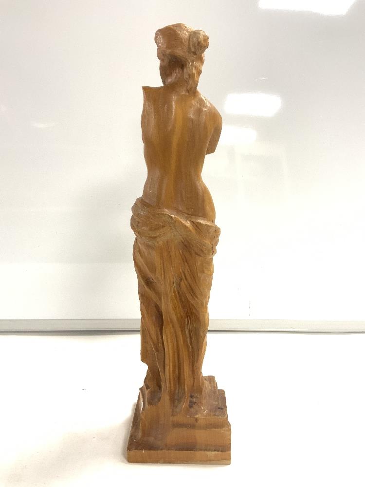 CARVED WOODEN FIGURE 40CM - Image 3 of 4