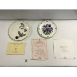 LIMITED EDITION ROYAL WORCESTER (THE BIRDS OF DOROTHY DOUGHTY DESSERT PLATE) WITH A ROYAL ALBERT (