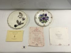 LIMITED EDITION ROYAL WORCESTER (THE BIRDS OF DOROTHY DOUGHTY DESSERT PLATE) WITH A ROYAL ALBERT (