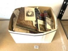CASSIERS LEATHER BOUND 1897, OTHER BOOKS, AND A QUANTITY OF EPHEMETRA, LETTERS AND 1950"S CHEQUES